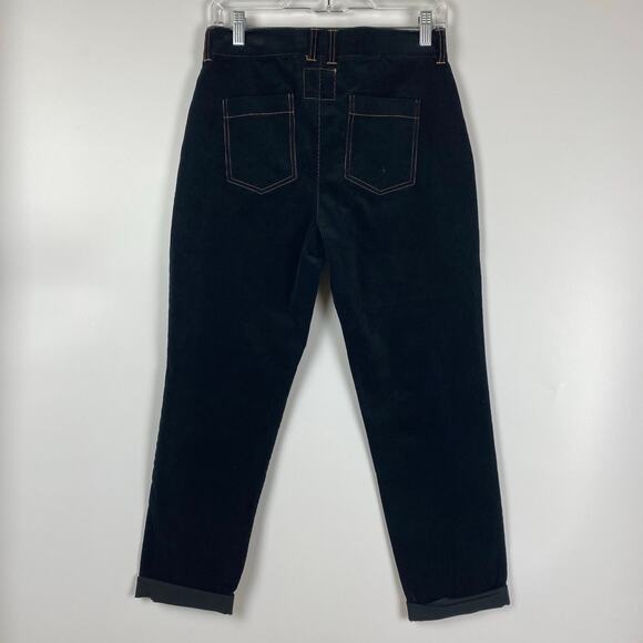 New With Tags Chaser Corduroy Cropped Cuffed Jeans Black Womens Size Small - Picture 7 of 10